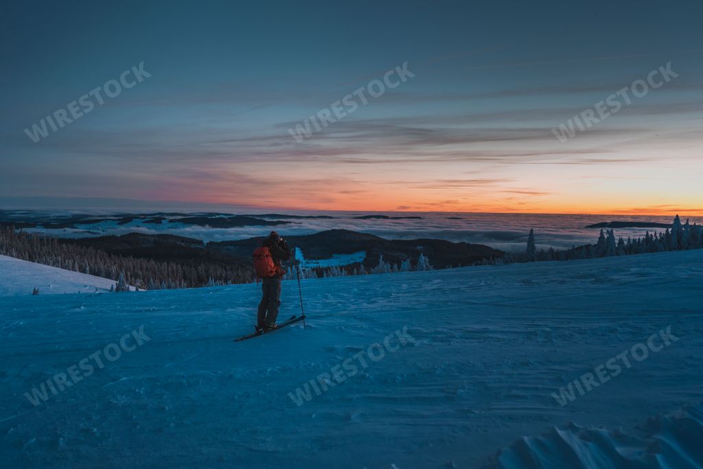 A landscape view of the mountain climbing. Schwarzwald, Germany
