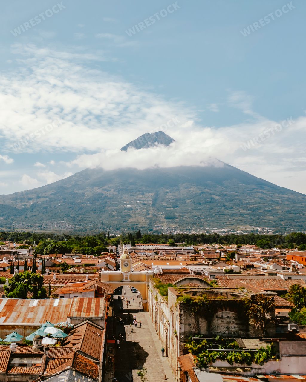 A beautiful landscape in Antigua Guatemala, Central America