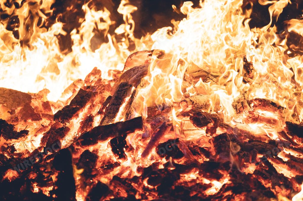 An abstract burning bonfire background