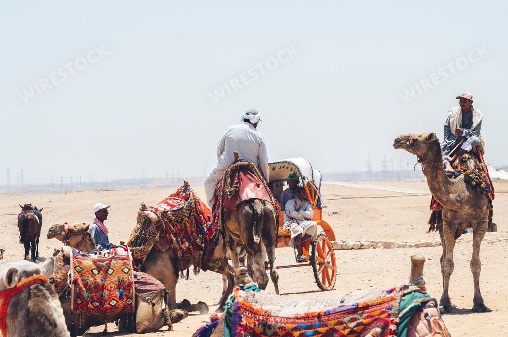 The famous Egyptian market culture with souvenirs tourist locations