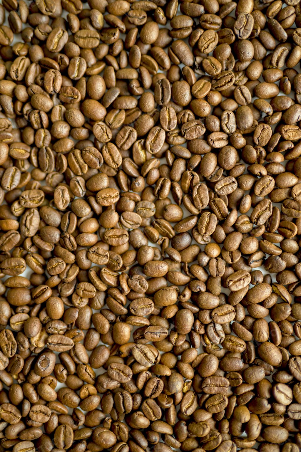An overhead vertical shot of coffee beans - great for background or commercial use