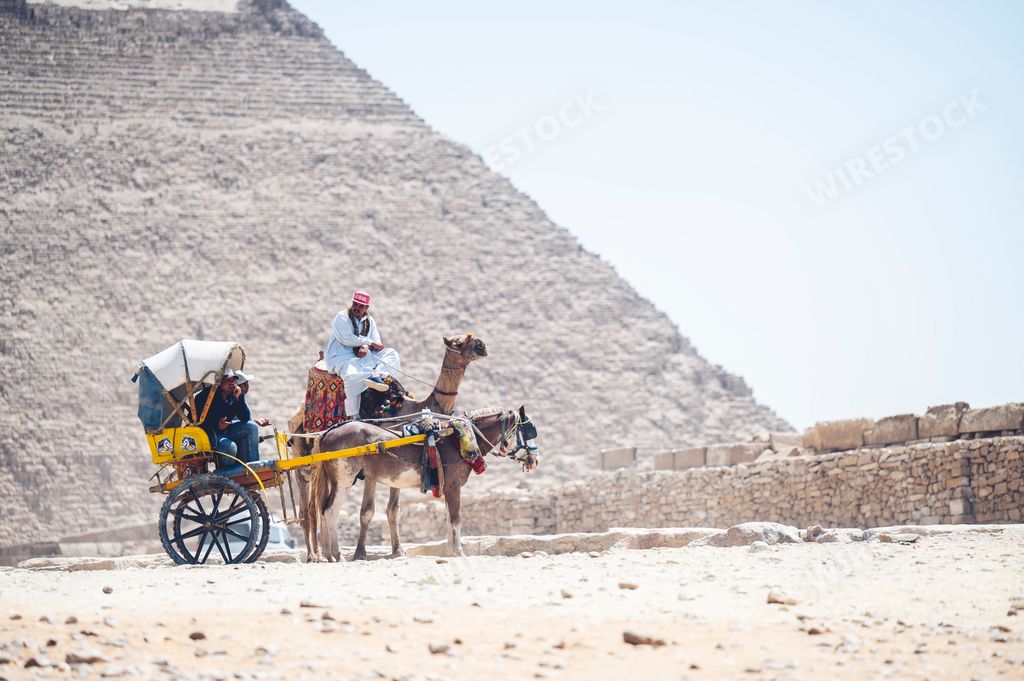 The famous Egyptian market culture with souvenirs tourist locations