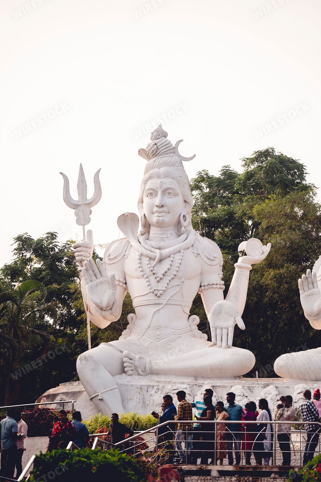 The white Shiva statue on Kailasagiri hill in Andhra Pradesh state, Visakhapatnam, Indi