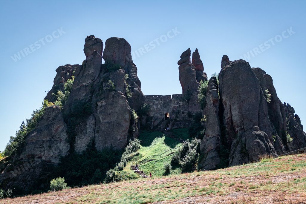 A landscape of Belogradchik Fortress in Bulgaria