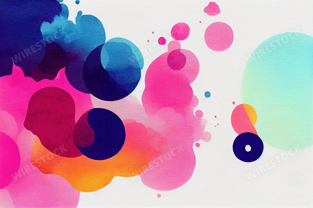 An abstract multicolored watercolor background. Colorful paint splashes.