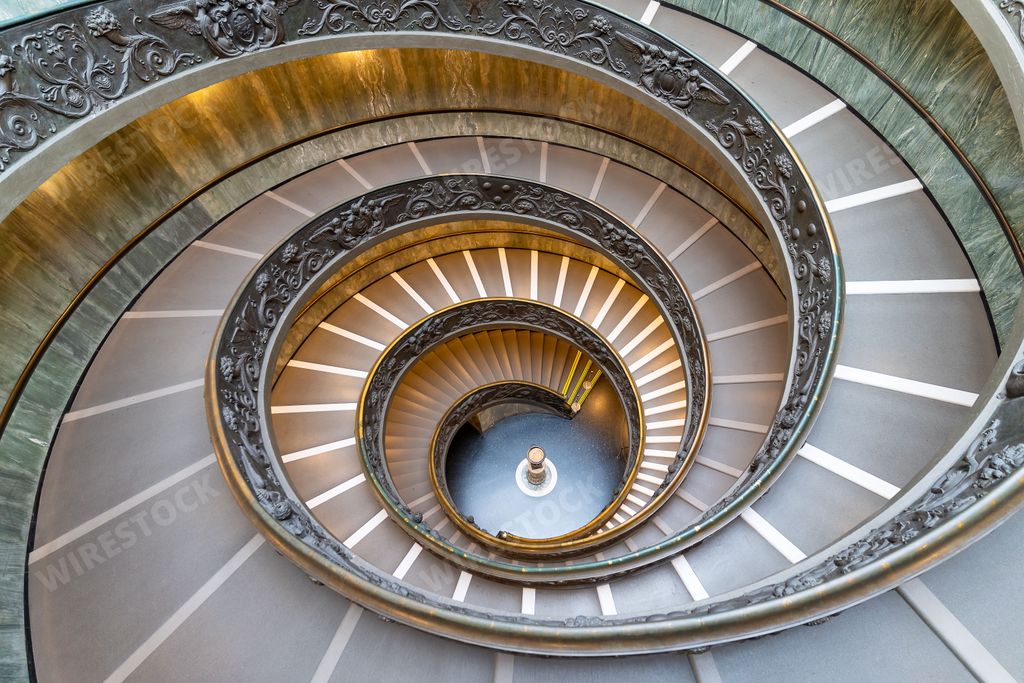The exit stairs of Vatican Museums