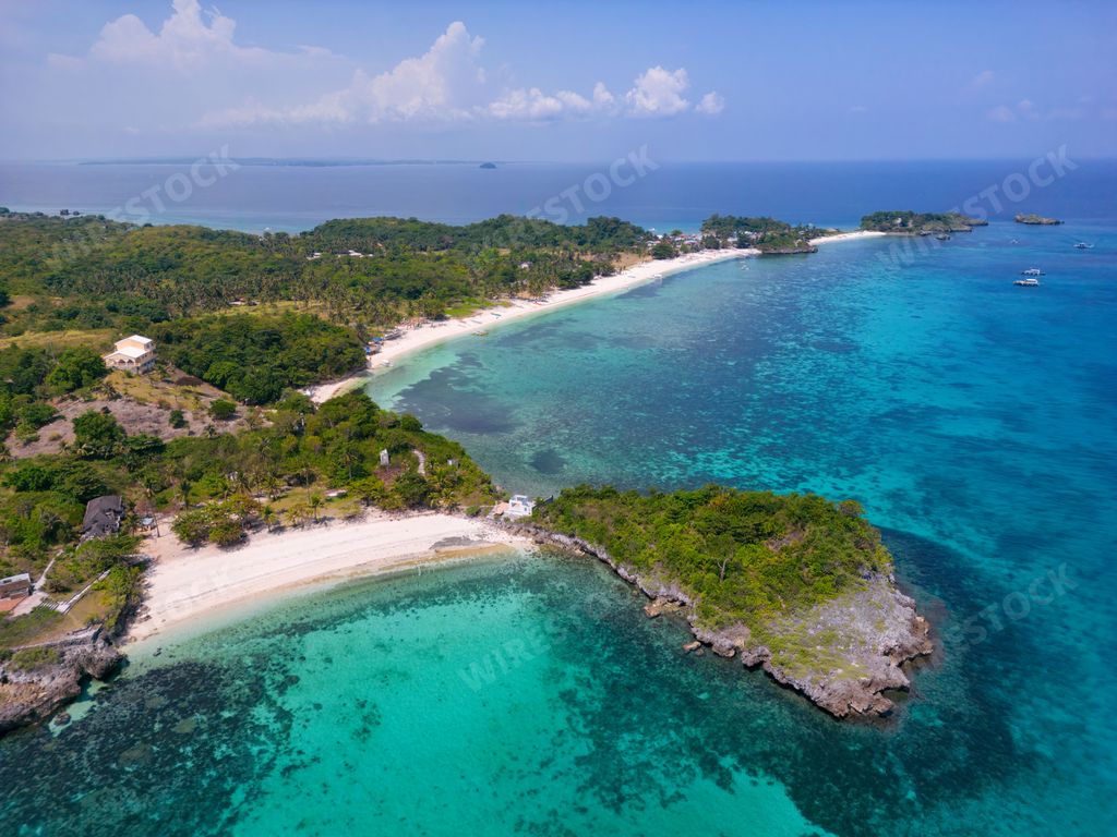 A tropical island of Langob Beach and Bantigue Beach, Malapascua, Philippines