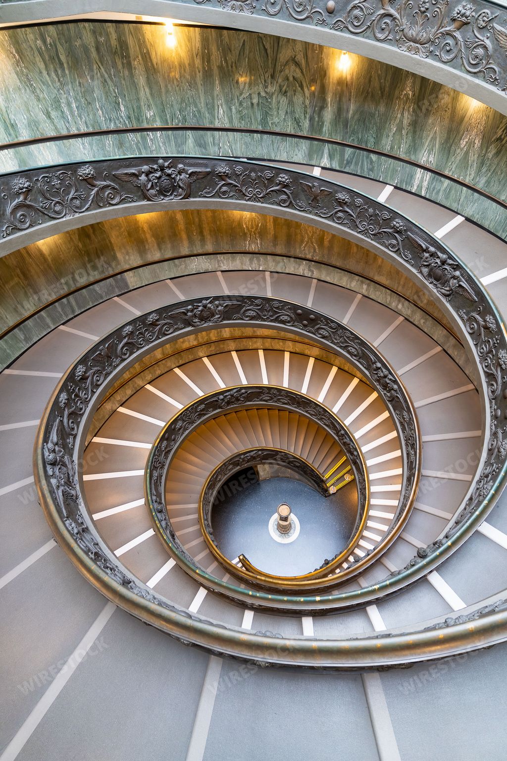 The exit stairs of Vatican Museums