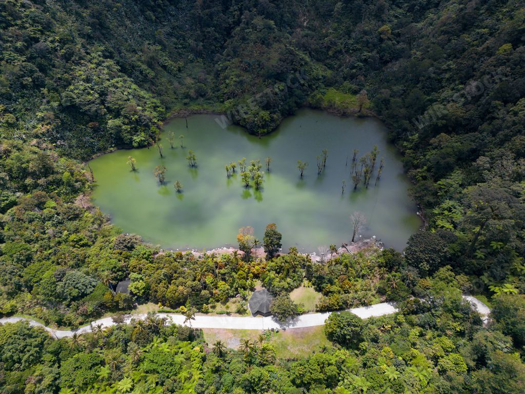 A picturesque Balinsasayao Twin Lakes, Negros Oriental, Philippines