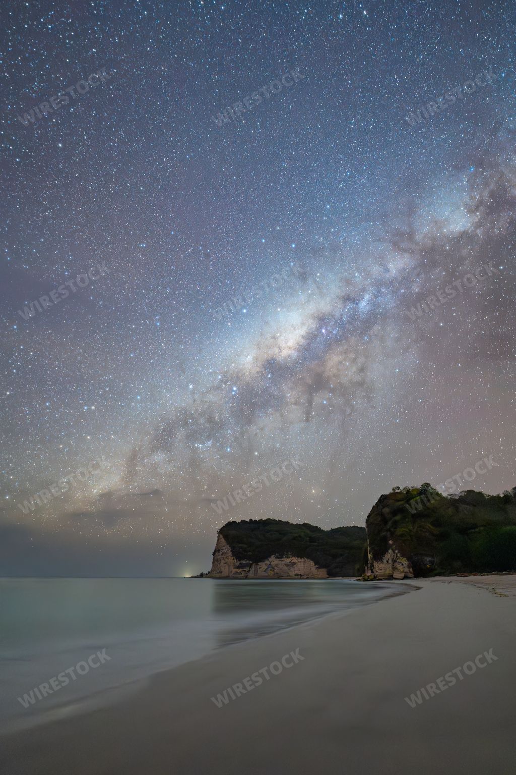 A scenic view of Milky Way seen from Pantai Tarimbang, Sumba Island