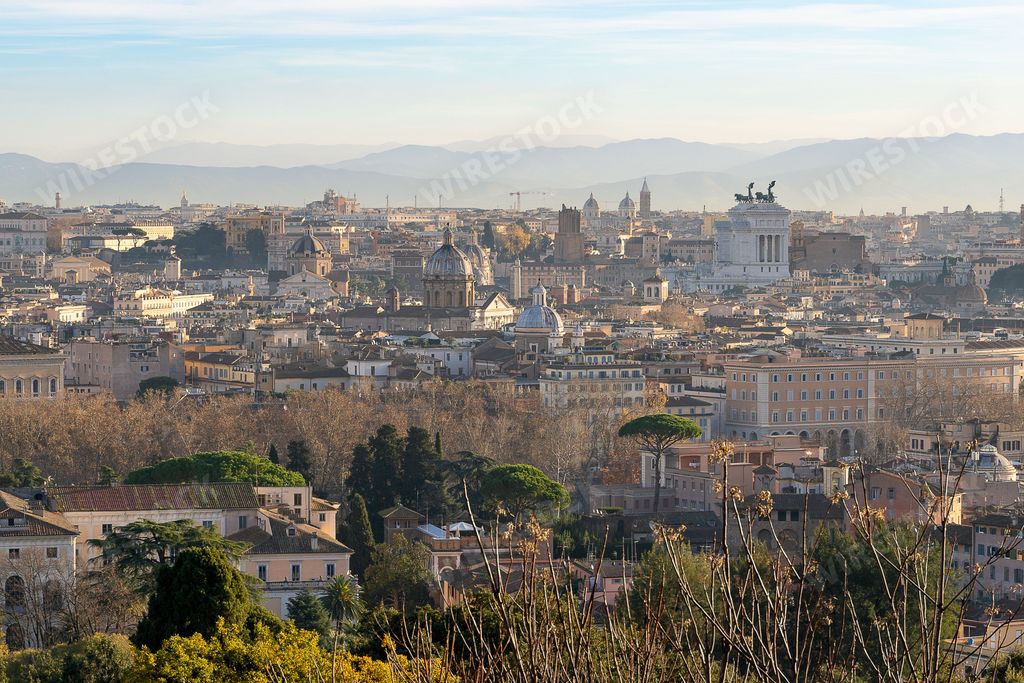 A beautiful view of Belvedere del Gianicolo in Rome