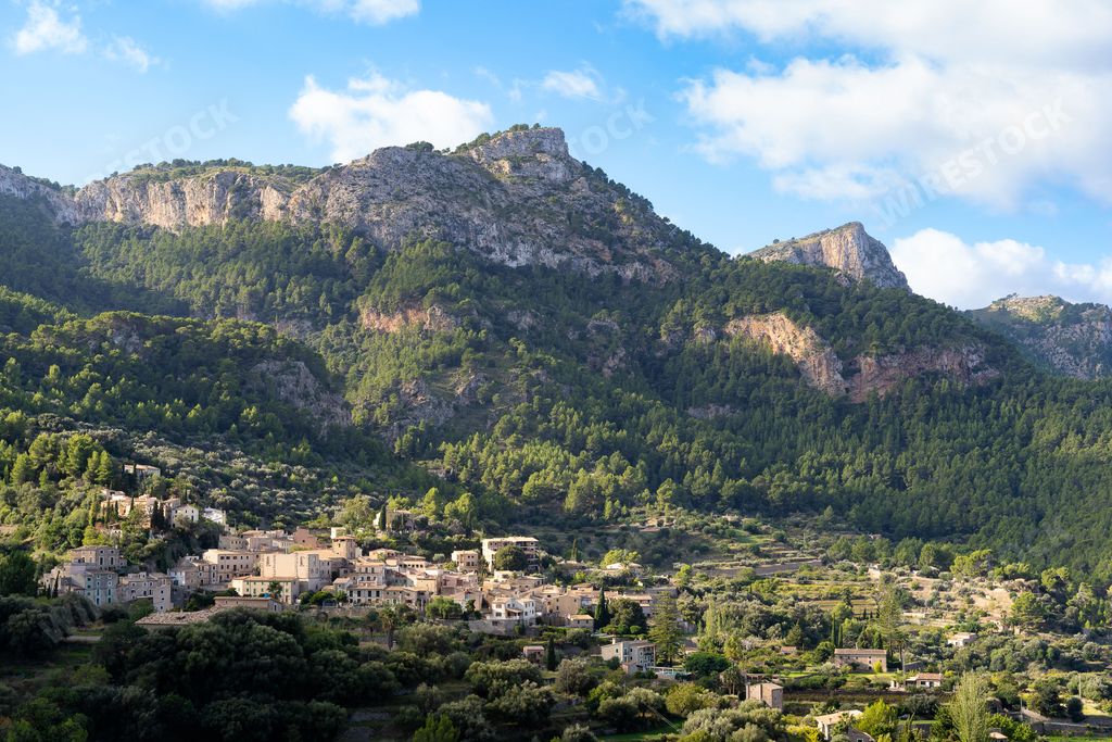A scenery of Banyalbufar, in Mallorca (Majorca), Balearic Islands, Spain
