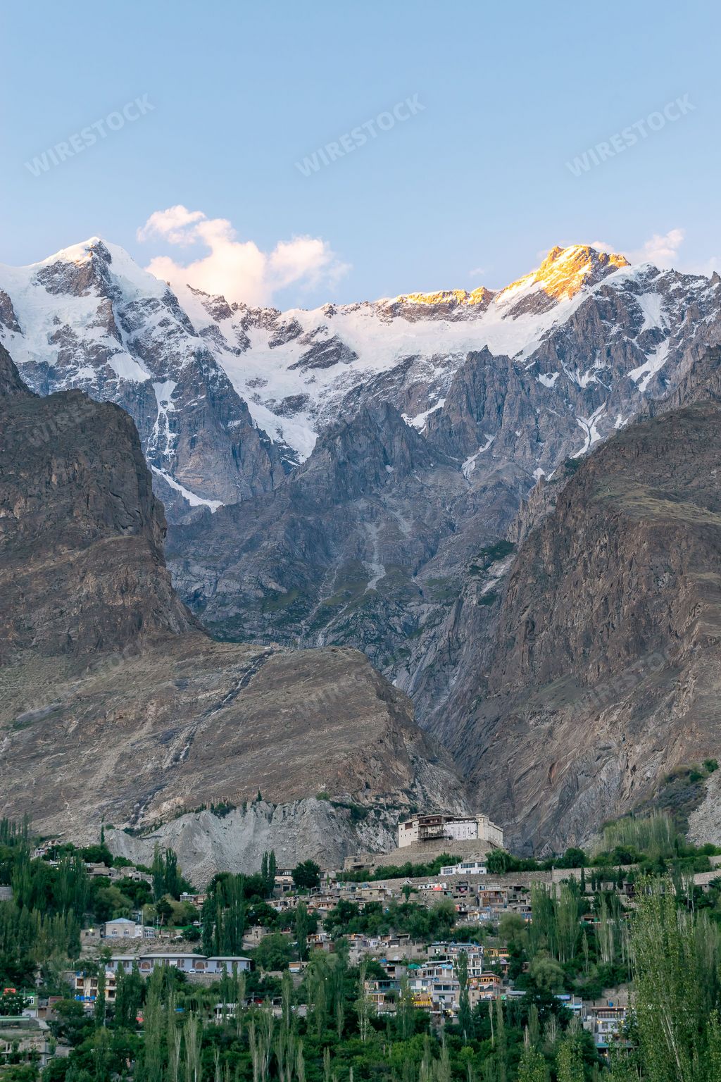 A vertical of Baltit fort in Hunza valley, Karimabad, Karakoram highway, Pakistan