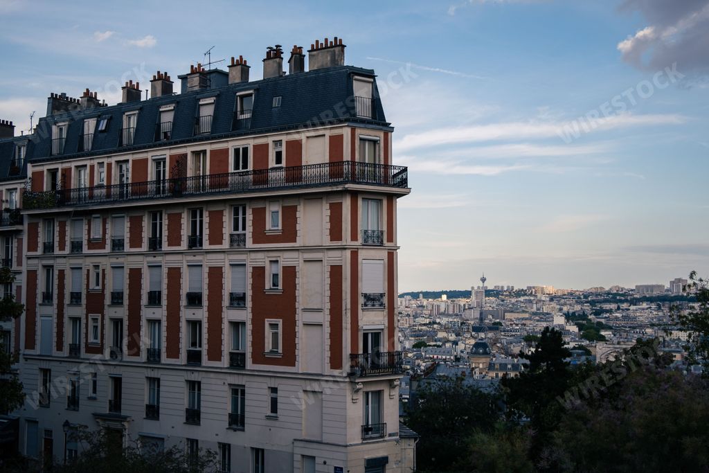 The Sinking House in the Montmartre area of Paris, France