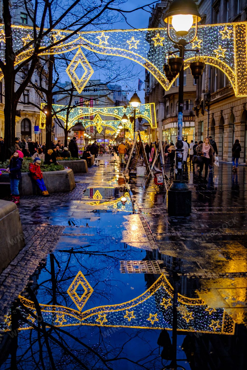 The Reflection in Knez Mihailova street in Belgrade, Serbia
