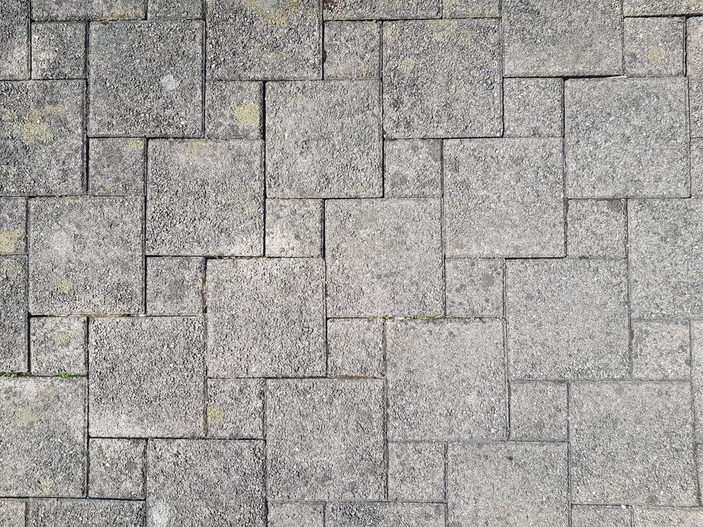A top view of paving slabs