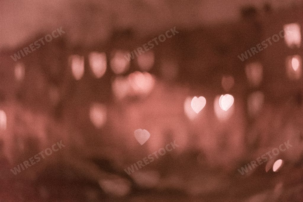 A beautiful view of the heart shaped bokeh lights