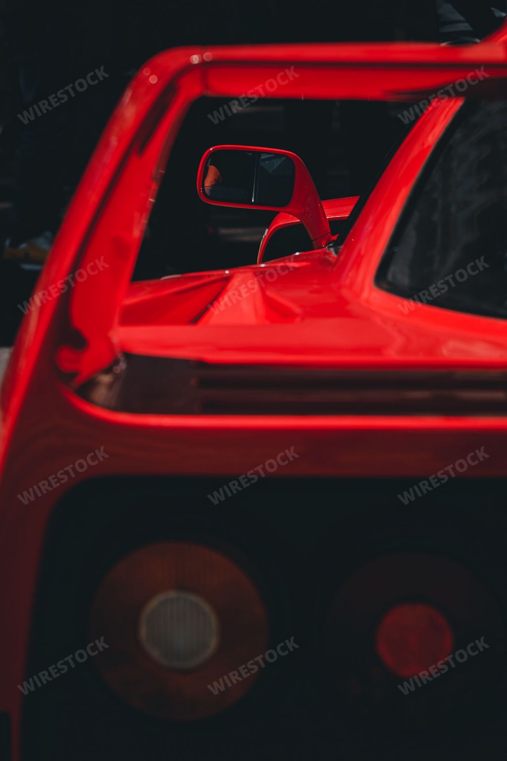 A back view shot of a Red Ferrari F40 Screen saver, for wallpaper