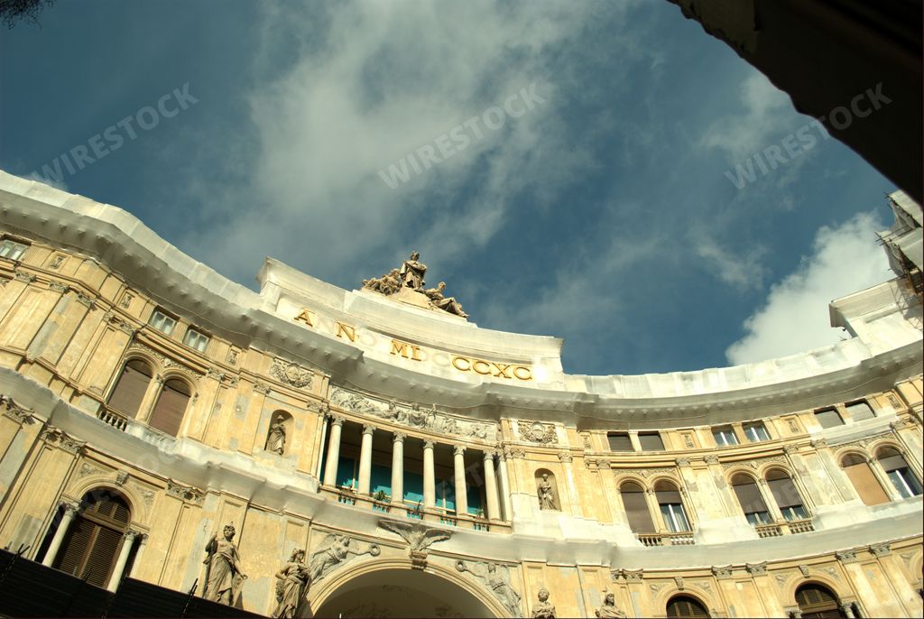 Classic architecture in the centre of Naples, Italy. The historic centre of the city is a Unesco World Heritage Site.