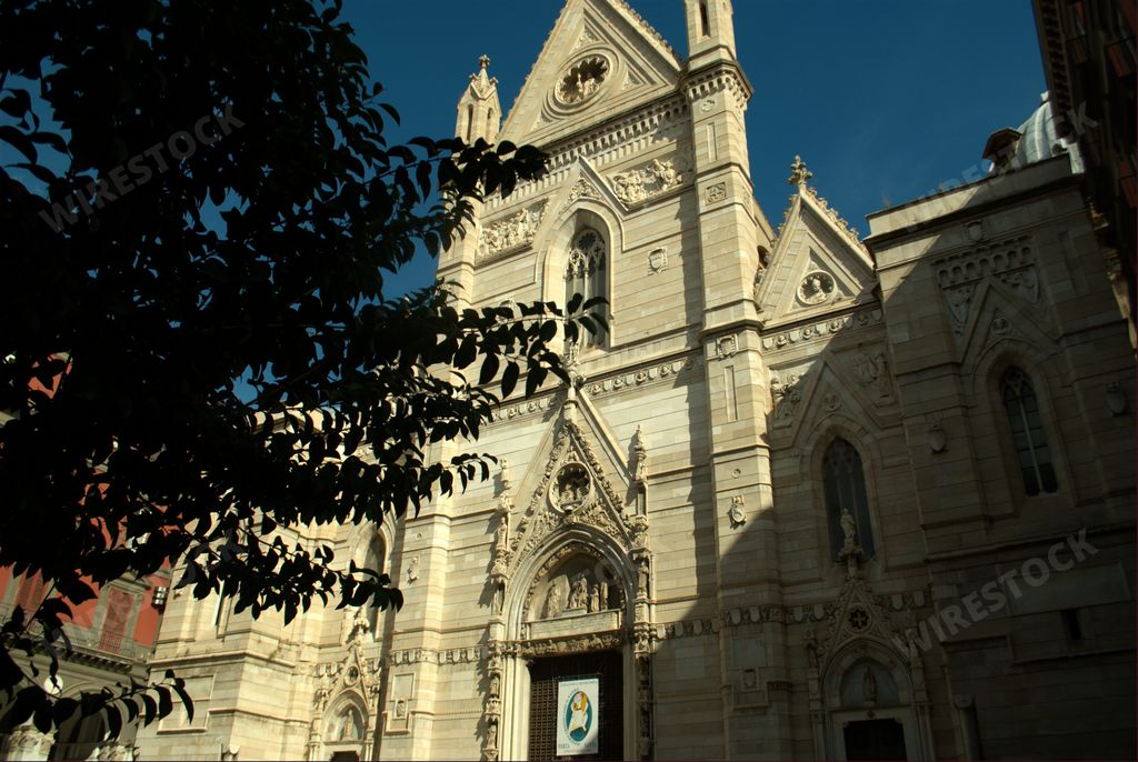 Naples Cathedral, also known as the Duomo di Napoli. The main church of Naples and the seat of the Archbishop of Naples.