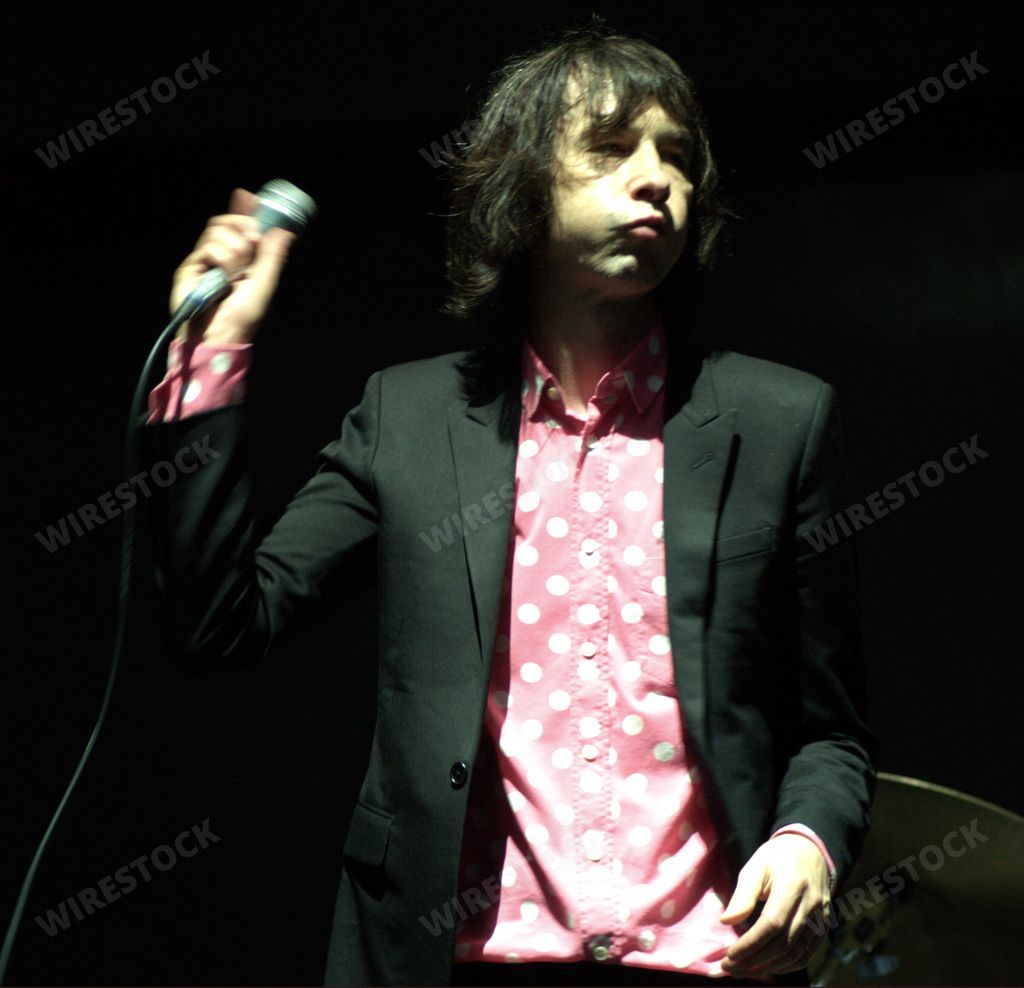 Bobby Gillespie and the rock band Primal Scream in performance at the Downs Festival, Bristol, England. 3 September  2016.