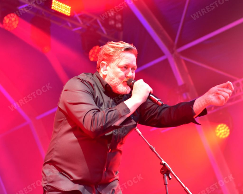 Guy Garvey and the band Elbow in performance at the Bristol Sounds Festival, Lloyds Amphitheatre, Bristol, England. 29 June 2019.