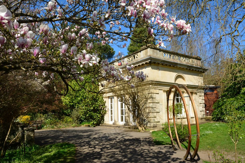 The Roman Temple of Minerva, a popular feature of the Royal Botanical Gardens, Royal Victoria Park, United King