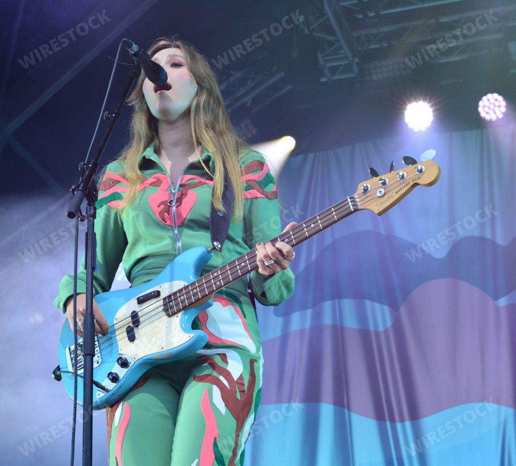 First Aid Kit, folk duo and sisters Johanna and Klara Soderberg, in performance at Bristol Sounds, Lloyds Amphitheatre, Bristol. June 26 2022