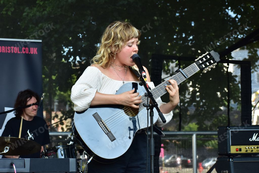 Indie singer and songwriter Pem on stage at the Bristol Harbour Festival Bristol UK July 16 2022