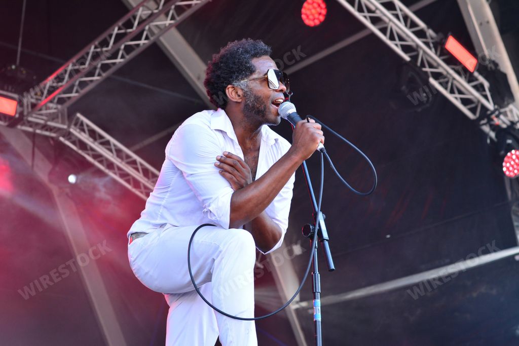 Bristol based rock band The 45s in performance at the Bristol Harbour Festival, Bristol Amphitheatre, Bristol, UK. July 16 2022