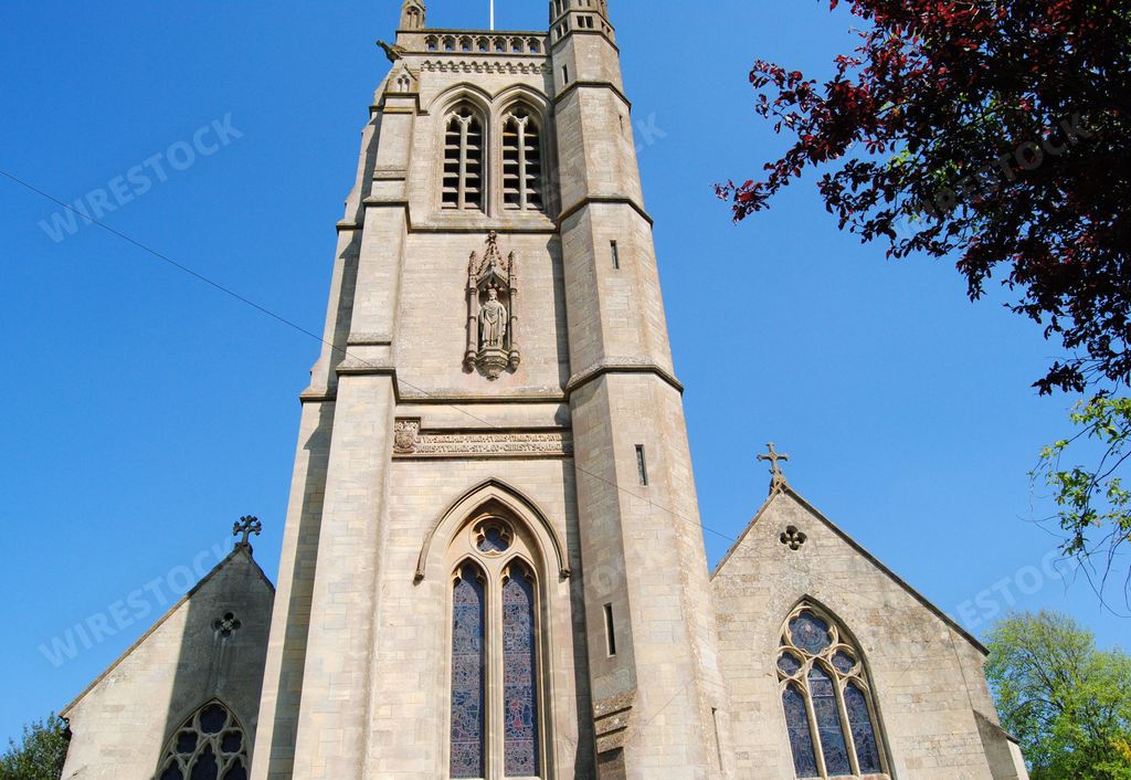 St Swithun's Church, Bathford, Bath, England. 7 May 2018. The church is the resting place of Admiral Lord Nelson's sister Ann.