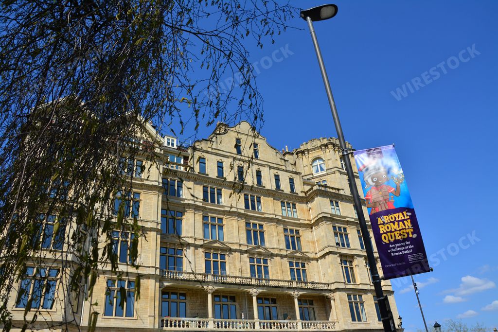 Historic Empire Hotel, Grade II listed and built in 1901. Orange Grove, Bath, England. April 20th, 2023.