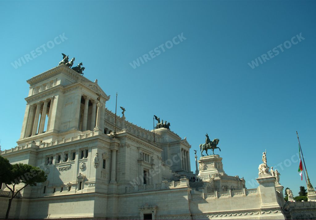 The Victor Emmanuel II Monument, also known as the Altar of the Fatherland, Rome, Italy. September 28, 2016.