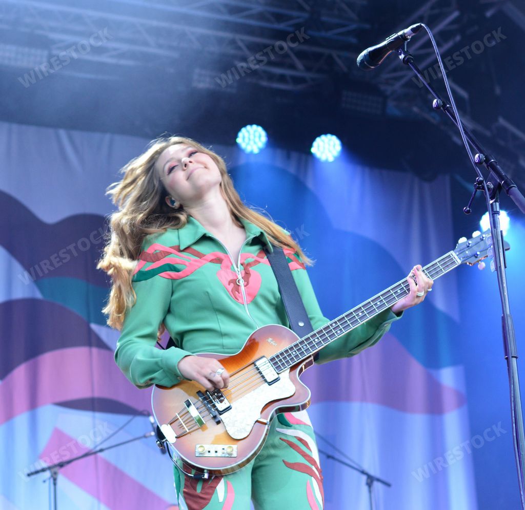 First Aid Kit, folk duo and sisters Johanna and Klara Soderberg, in performance at Bristol Sounds, Lloyds Amphitheatre, Bristol. June 26 2022