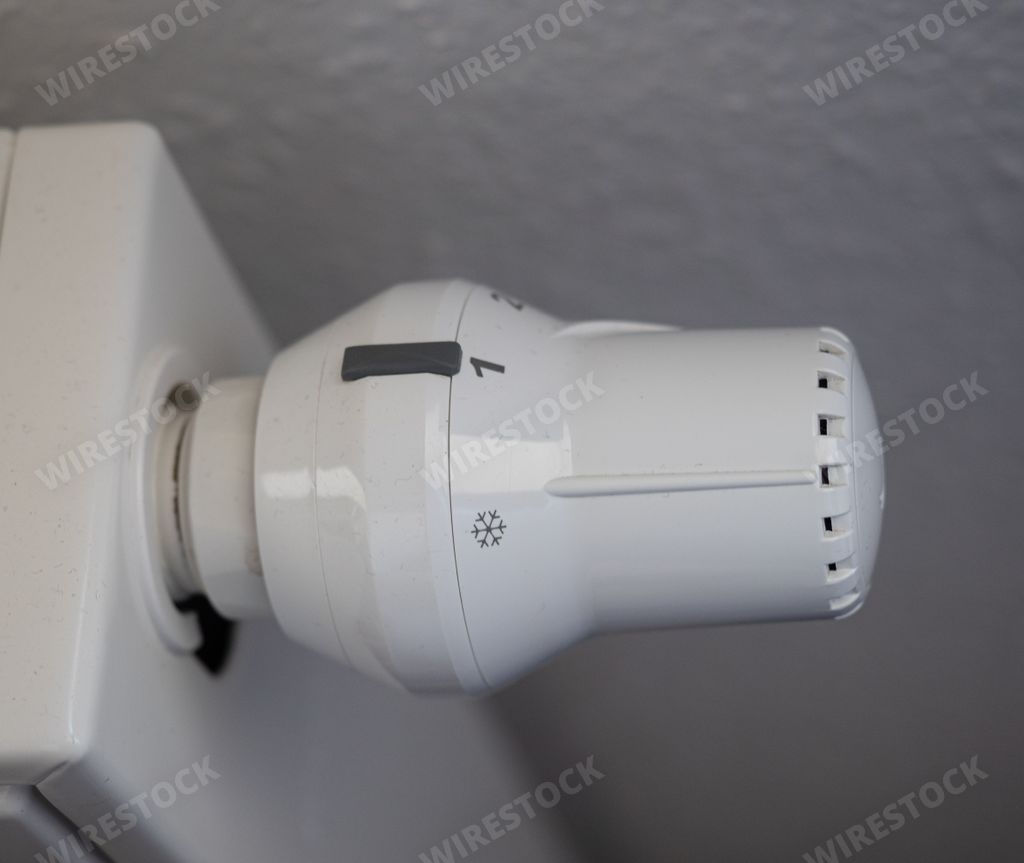 A closeup shot of a radiator thermostat for energy heating
