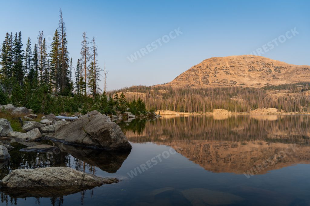 The Wall Lake in the Uinta Mountains in Northern Utah