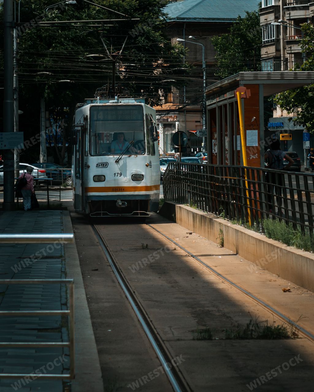 An old tram in the station, Bucharest, Romania