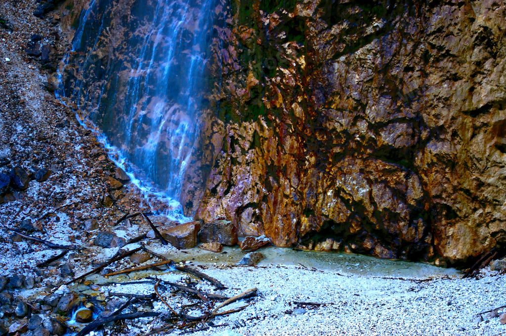 The Rinka Falls in the Logar Valley in Solcava, Slovenia