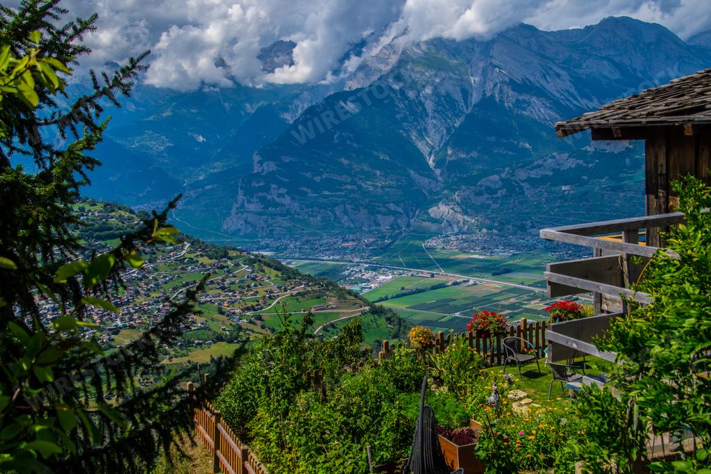 A beautiful view of Veysonnaz in Valais, Switzerland