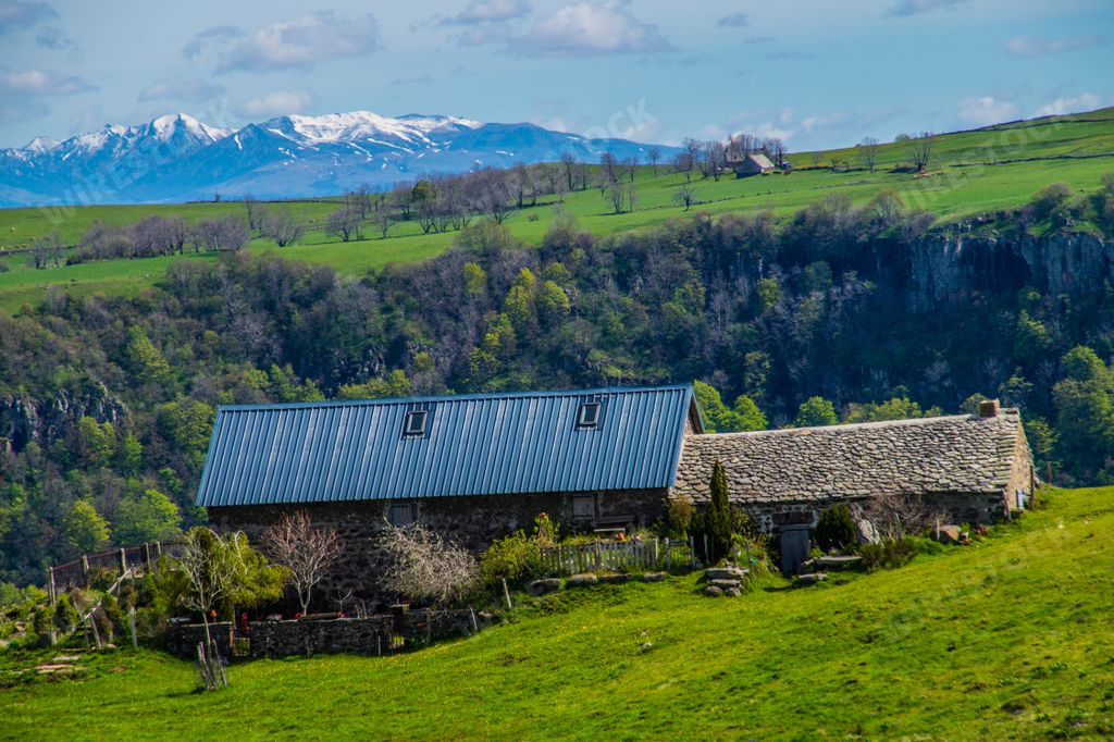 Buron in Saint Paul de Salers in Cantal in France, Natural Park of Auvergne Volcanoes