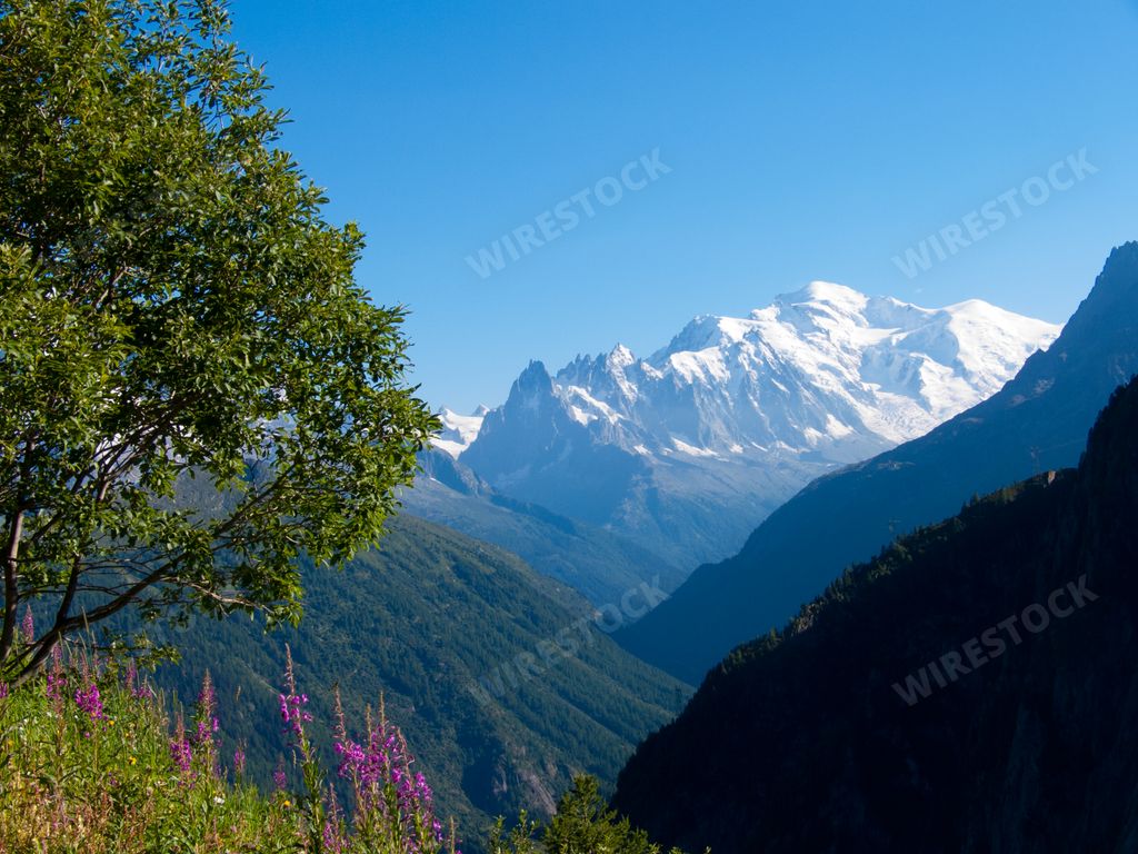 An aerial view of the beautiful mountainous area around the Emosson Dam in Switzerland
