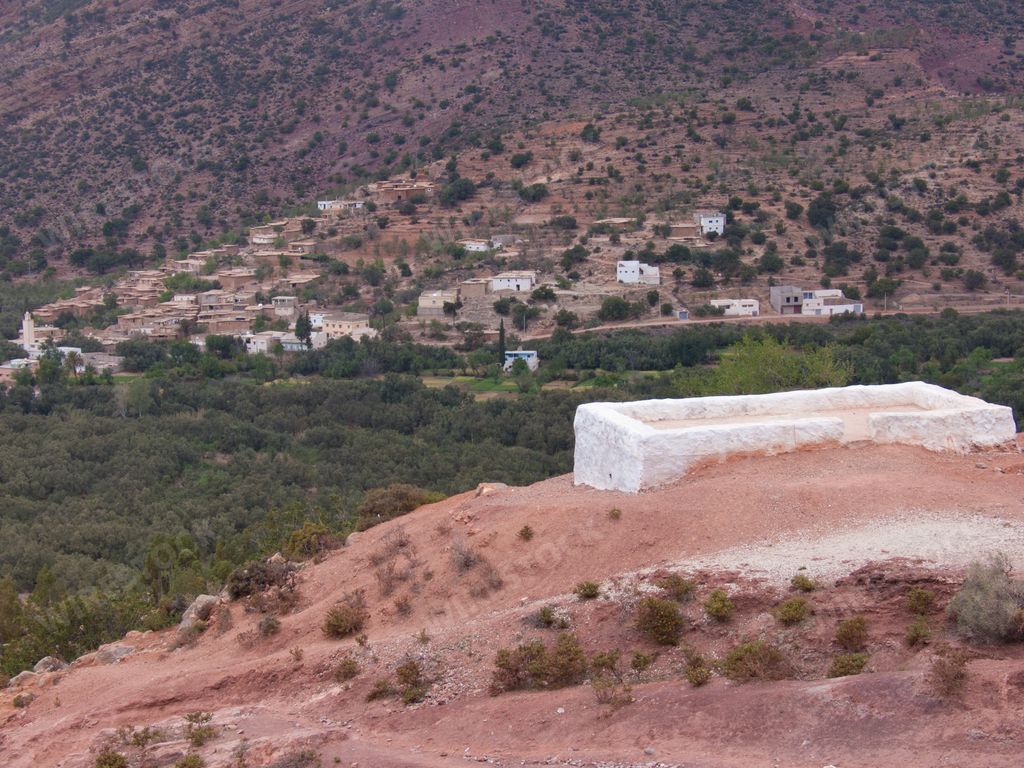 A beautiful shot of traditional village houses during daytime in Imouzzer Ida Ou Tanane, Agadir, Morocco