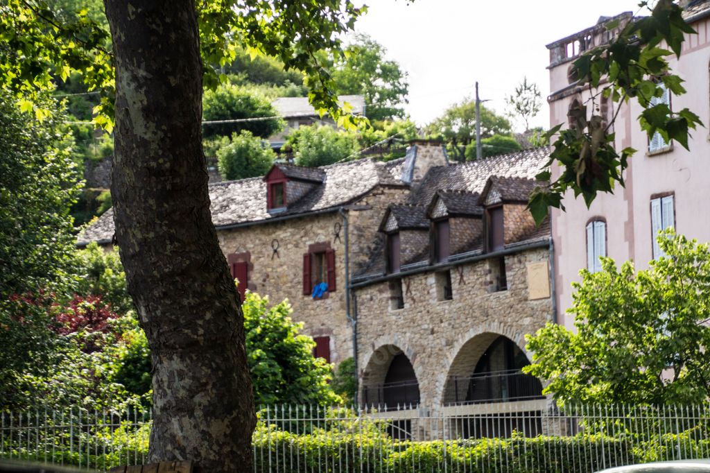 A beautiful shot of old stone houses in La Canourgue in Lozere, France, Europe