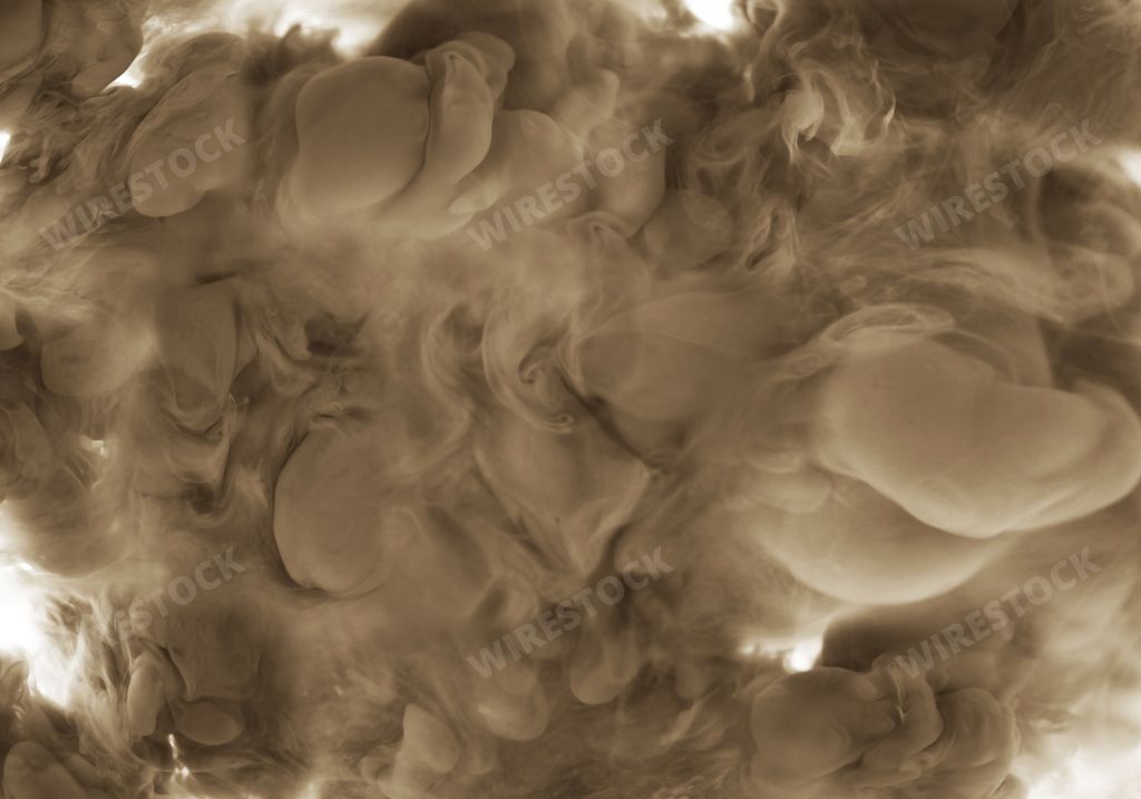 A smoke like shot of brown ink in water for cool background