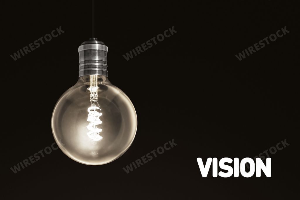 A 3D illustration of illuminated light bulb