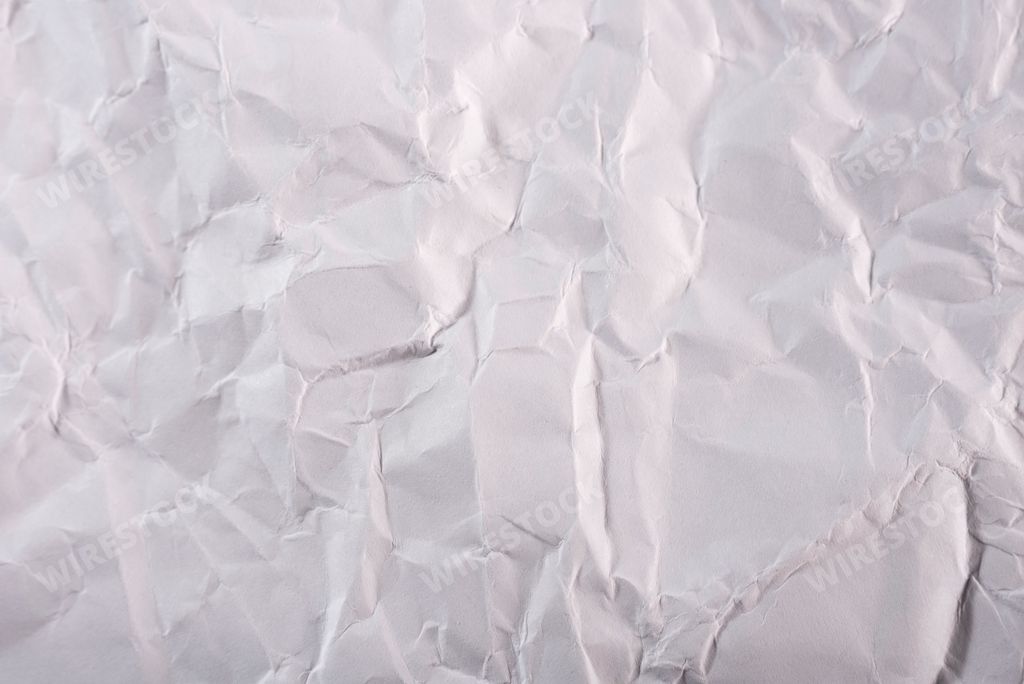 A closeup shot of a white crumpled paper