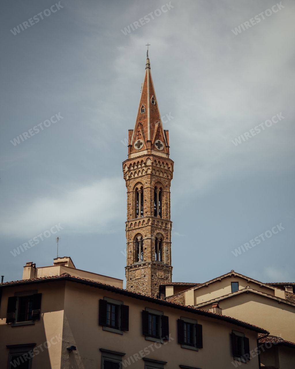 A vertical shot of Badia Fiorentina - Monastero