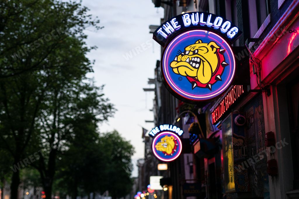 The Bulldog coffee shop in Amsterdam's red light district.