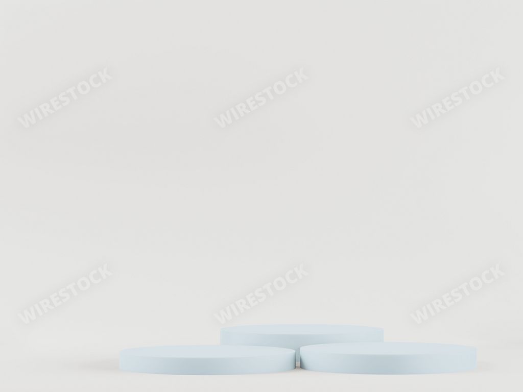 A 3D rendering of a Cosmetic podium background for product presentation