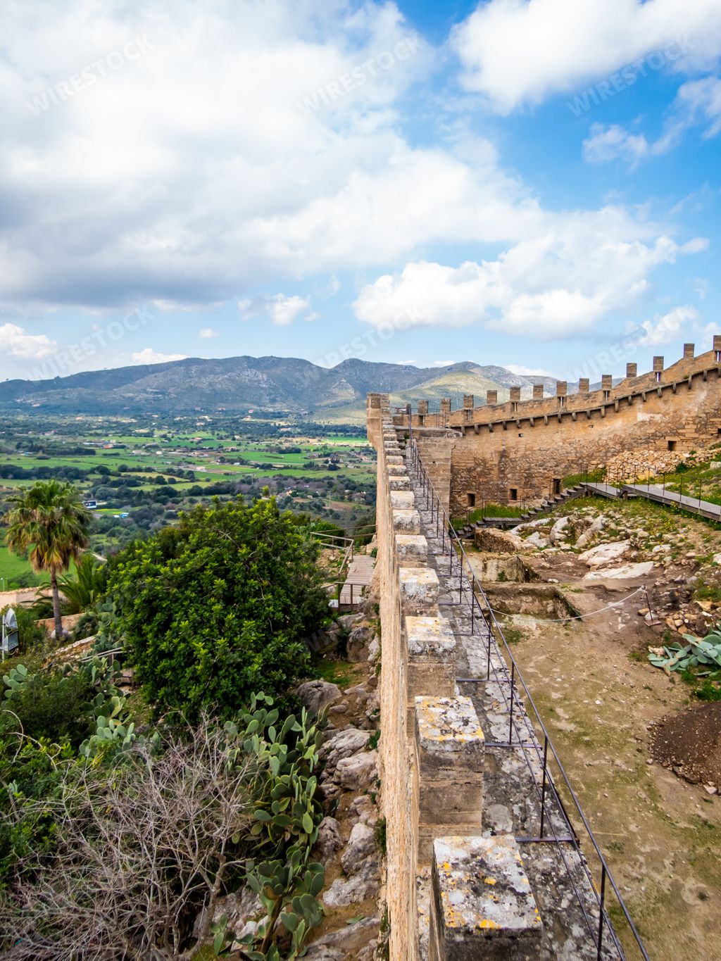 A beautiful photo of a wall in Capdepera Castle in Mallorca, Spain